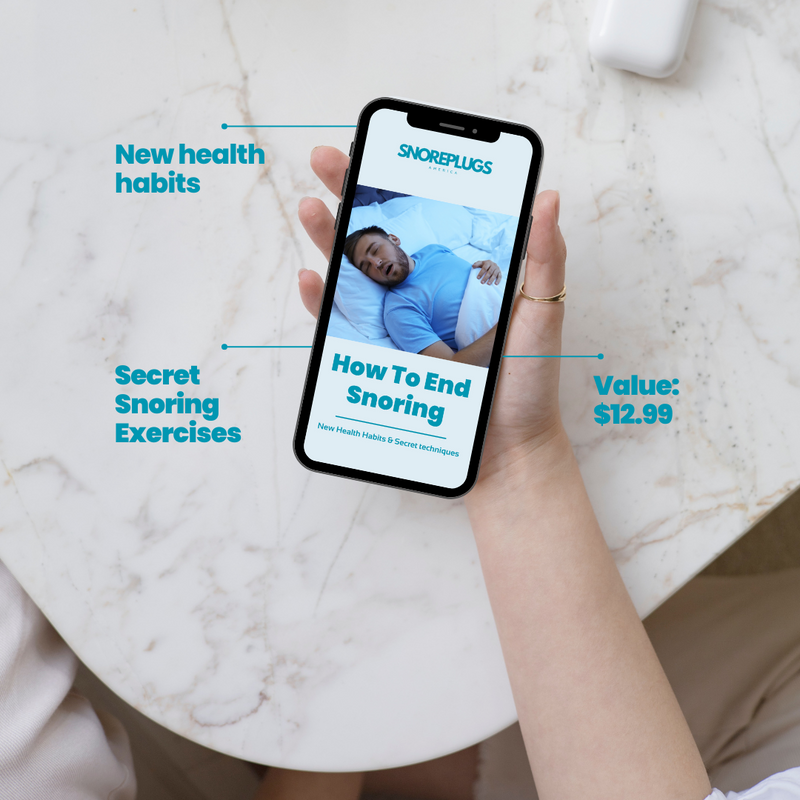 A phone showing the Learn to Stop Snoring digital guide included with orders